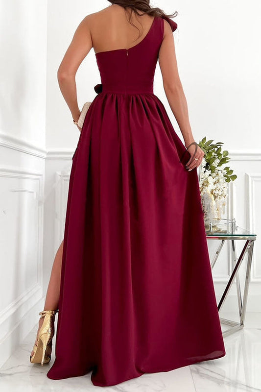 LB | Darling Muse Ruffle One Shoulder Party Maxi Dress