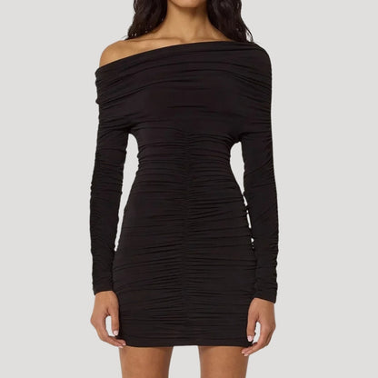 LB | Damska mini sukienka bodycon z falbankami na ramiączkach