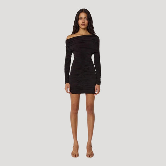 LB | Damska mini sukienka bodycon z falbankami na ramiączkach
