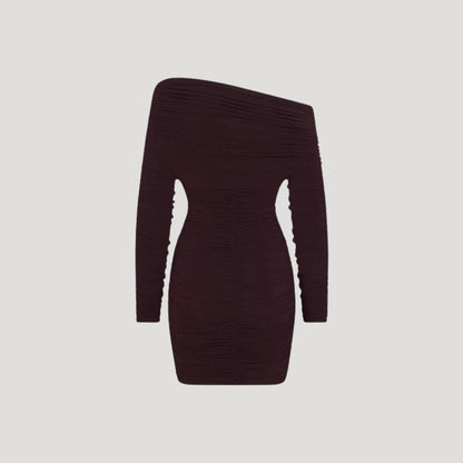 LB | Damska mini sukienka bodycon z falbankami na ramiączkach