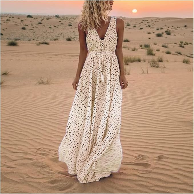 LB | Boho Polka Dot Maxi Dress