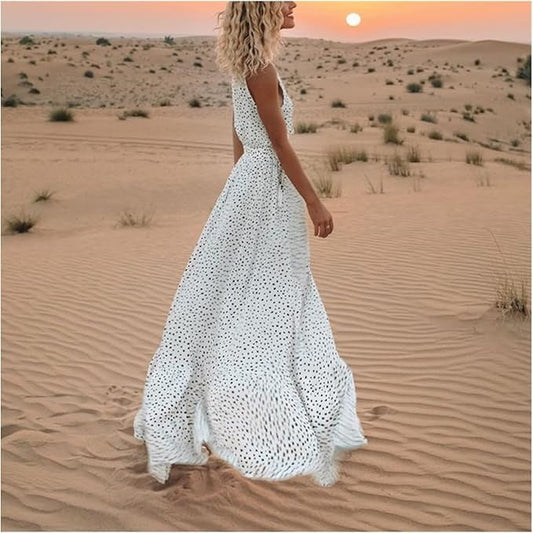 LB | Boho Polka Dot Maxi Dress