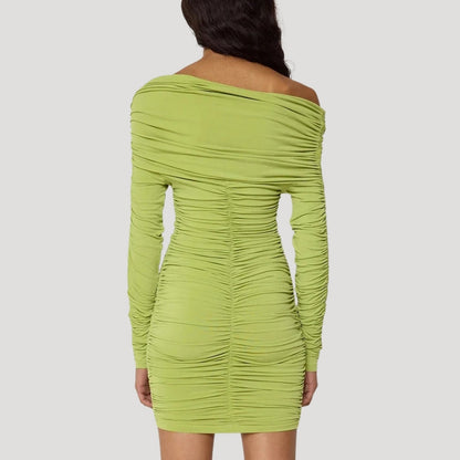 LB | Damska mini sukienka bodycon z falbankami na ramiączkach