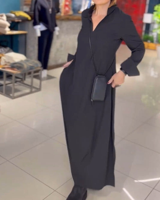 LB | Sukienka maxi Retro Vibe o luźnym kroju