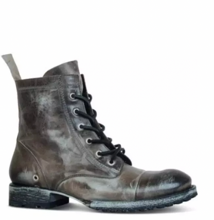 LB | Klasyczne, solidne skórzane buty sznurowane w stylu vintage