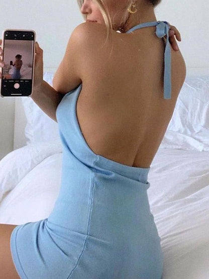 LB | Sukienka mini z odkrytymi plecami