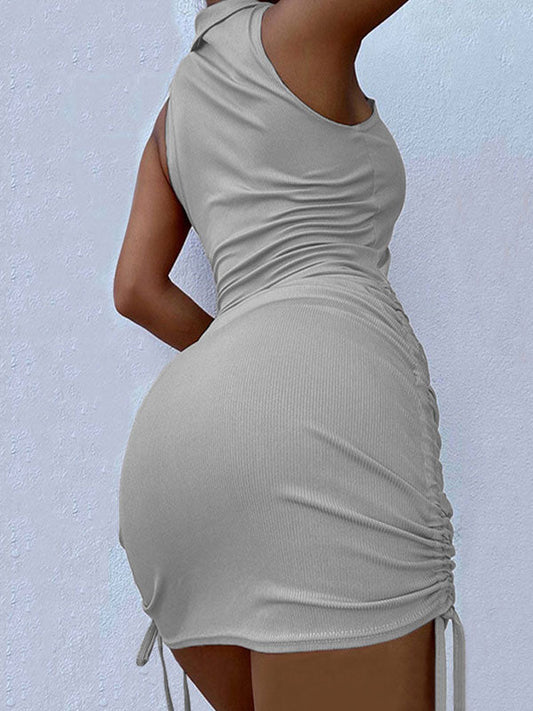 LB | Polo V-neck bodycon mini sukienka