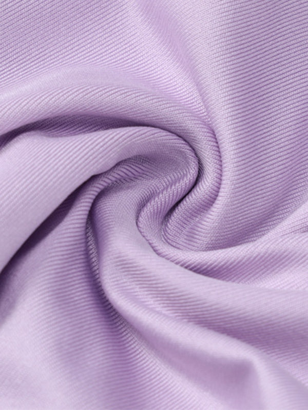 LB | Patchworkowa mini sukienka bandeau z falbankami