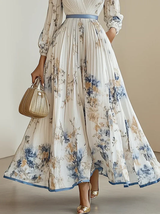 LB | Plisowana sukienka maxi