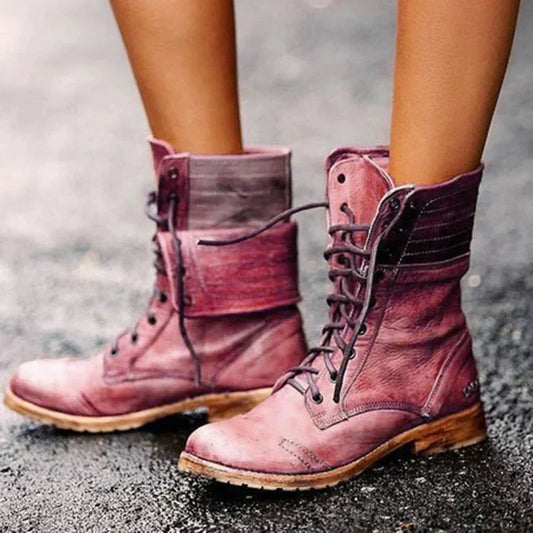 LB | Vintage Lace-up Combat Boots