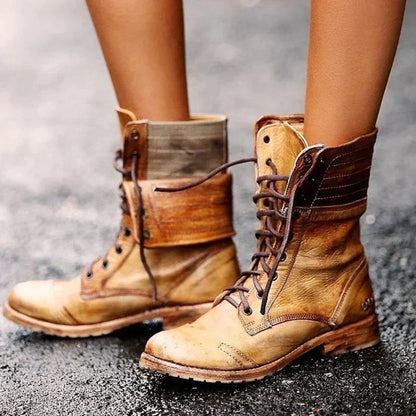 LB | Vintage Lace-up Combat Boots