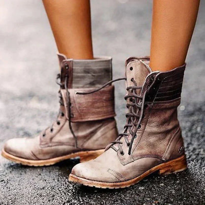 LB | Vintage Lace-up Combat Boots