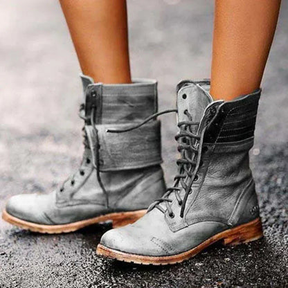 LB | Vintage Lace-up Combat Boots
