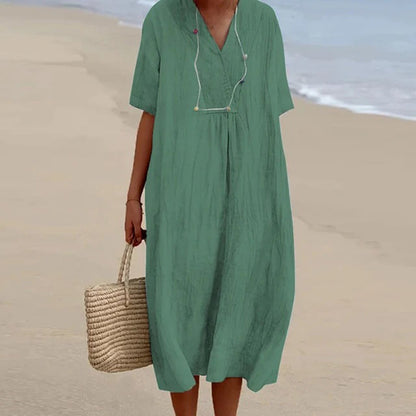 LB | Lekka damska sukienka maxi inspirowana stylem vintage