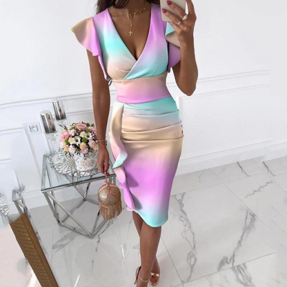 LB | Letnia elegancka sukienka midi