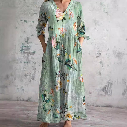 LB | Floral Whimsy Boho Maxi Dress
