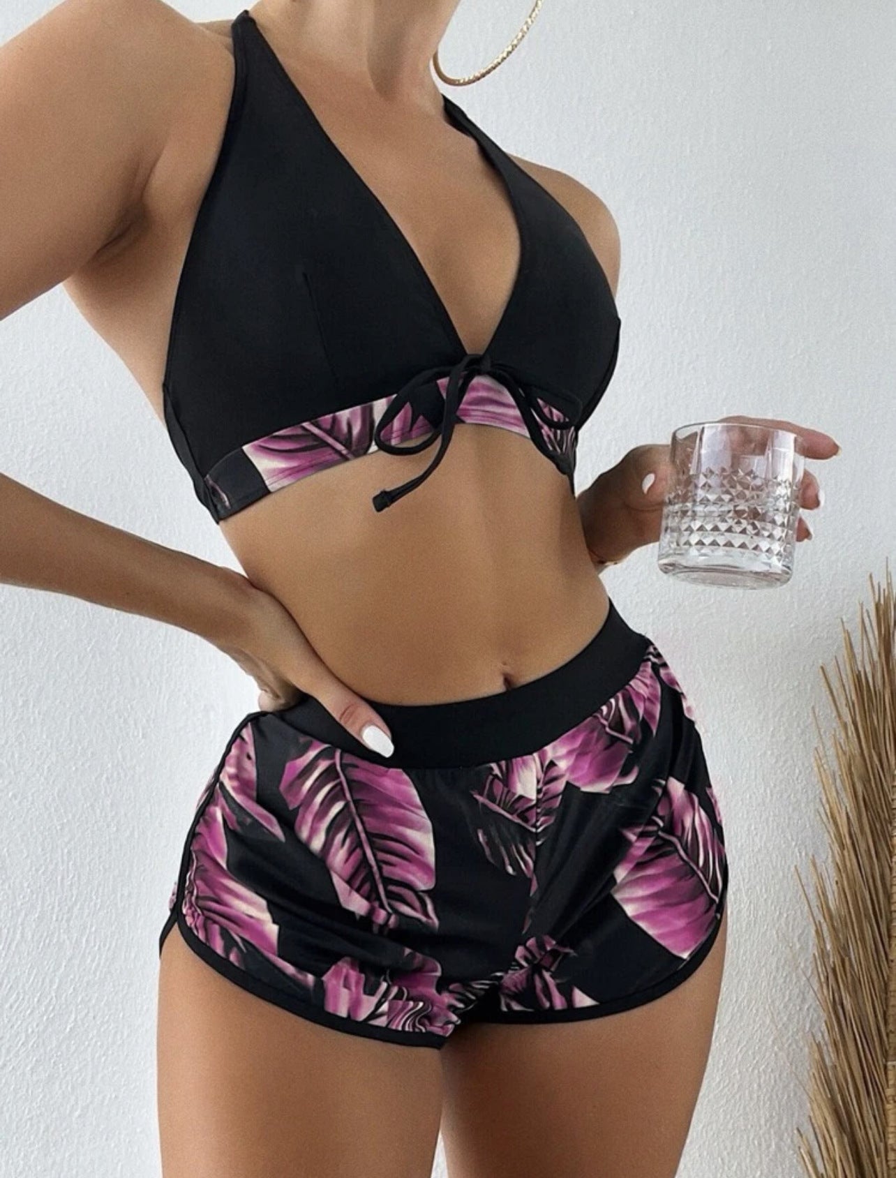 LB Seksowny kostium kąpielowy damski zestaw bikini