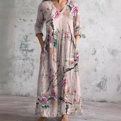 LB | Floral Whimsy Boho Maxi Dress