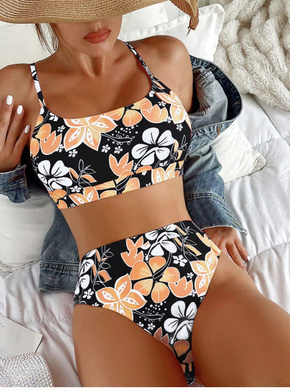 LB | Bikini w tropikalne kwiaty
