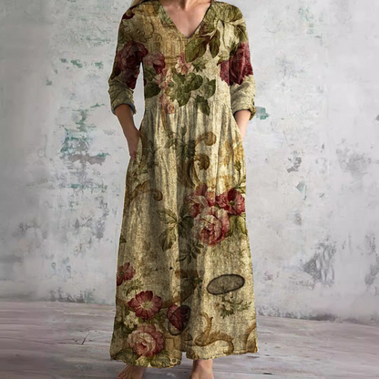 LB | Floral Whimsy Boho Maxi Dress