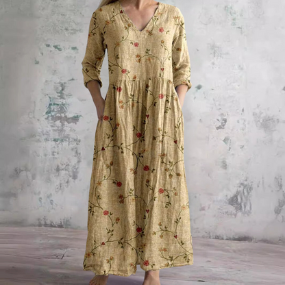 LB | Floral Whimsy Boho Maxi Dress