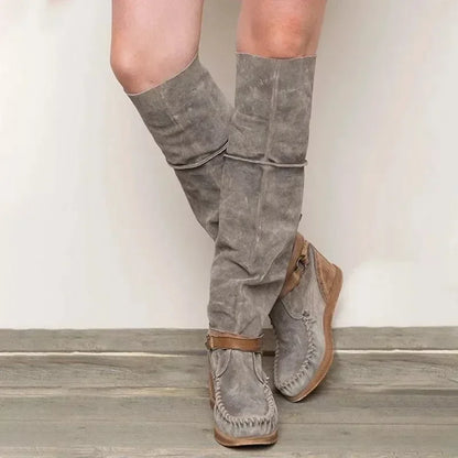 LB | Inspirowane stylem boho mokasyny do kolan
