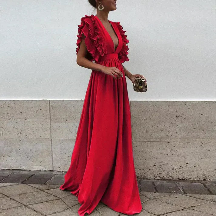 LB | Elegancki płaszcz z marszczonymi rękawami