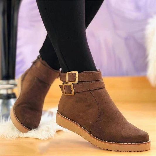 LB | Buty za kostkę z zapięciem na klamrę