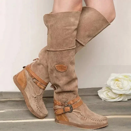 LB | Inspirowane stylem boho mokasyny do kolan
