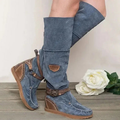 LB | Inspirowane stylem boho mokasyny do kolan
