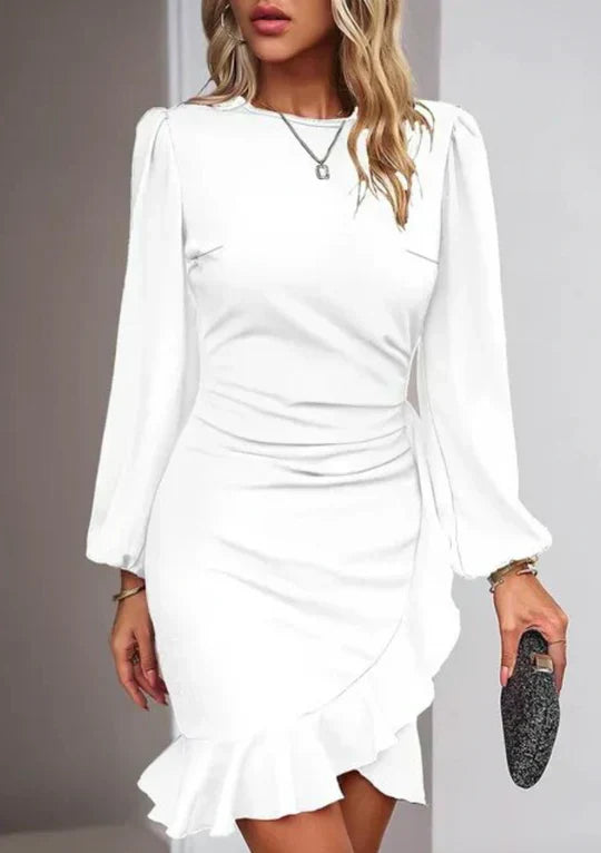 LB | Elegancka, seksowna sukienka z falbankami.