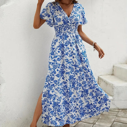 LB | Damska mini sukienka Boho Print Letnia elegancka sukienka bez rękawów