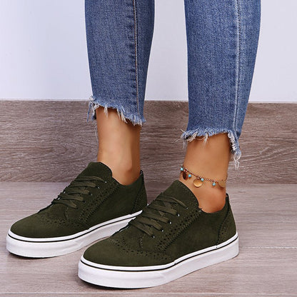 LB | Sznurowane sneakersy na płaskiej podeszwie