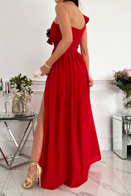 LB | Darling Muse Ruffle One Shoulder Party Maxi Dress