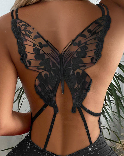 AS | Dámské módní osobnost duté ven Butterfly šaty