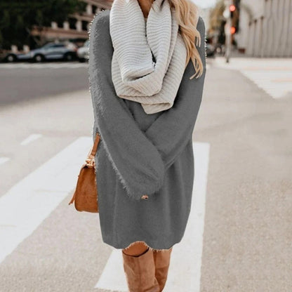 LB | Dzianinowa mini sukienka w stylu swetra