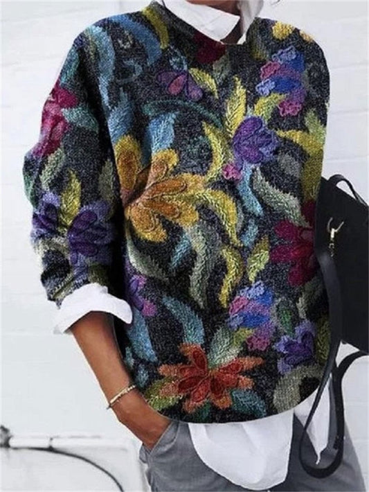 AS | Comér - Elegancki sweter z nadrukiem