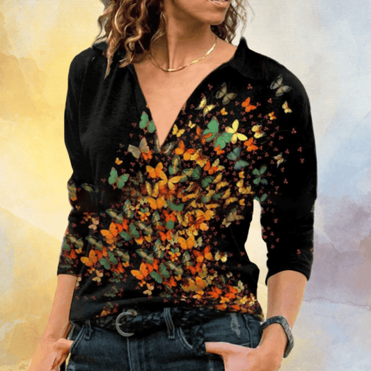 AS | Comér - Elegancki sweter z wzorem w motyle