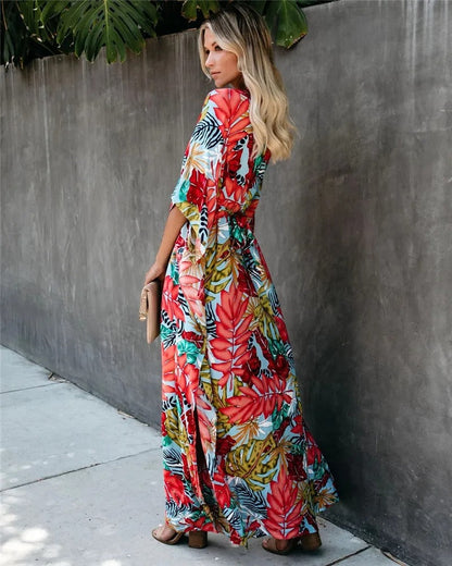 LB | Boho Breeze Kimono Maxi Dress