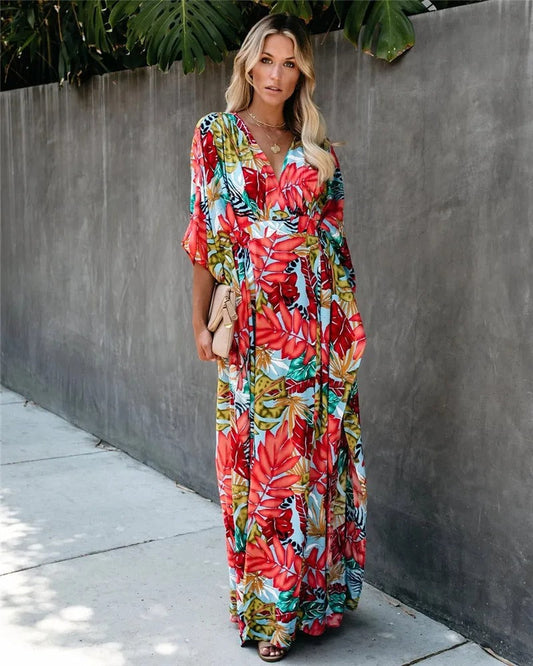 LB | Boho Breeze Kimono Maxi Dress