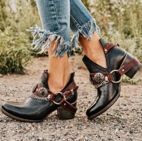 AS | Chunky Mid Heel Vintage Shoes