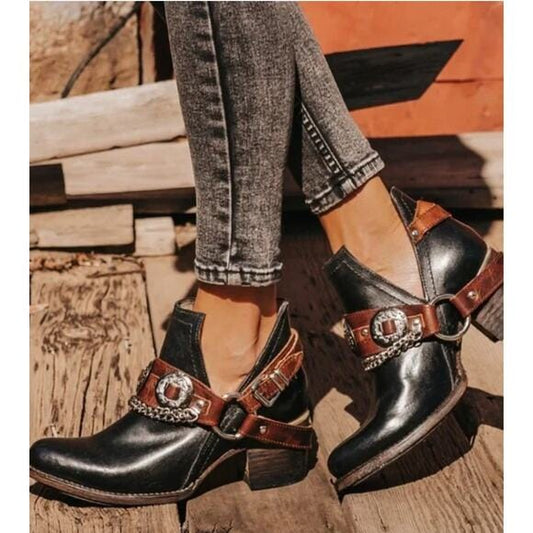 AS | Chunky Mid Heel Vintage Shoes